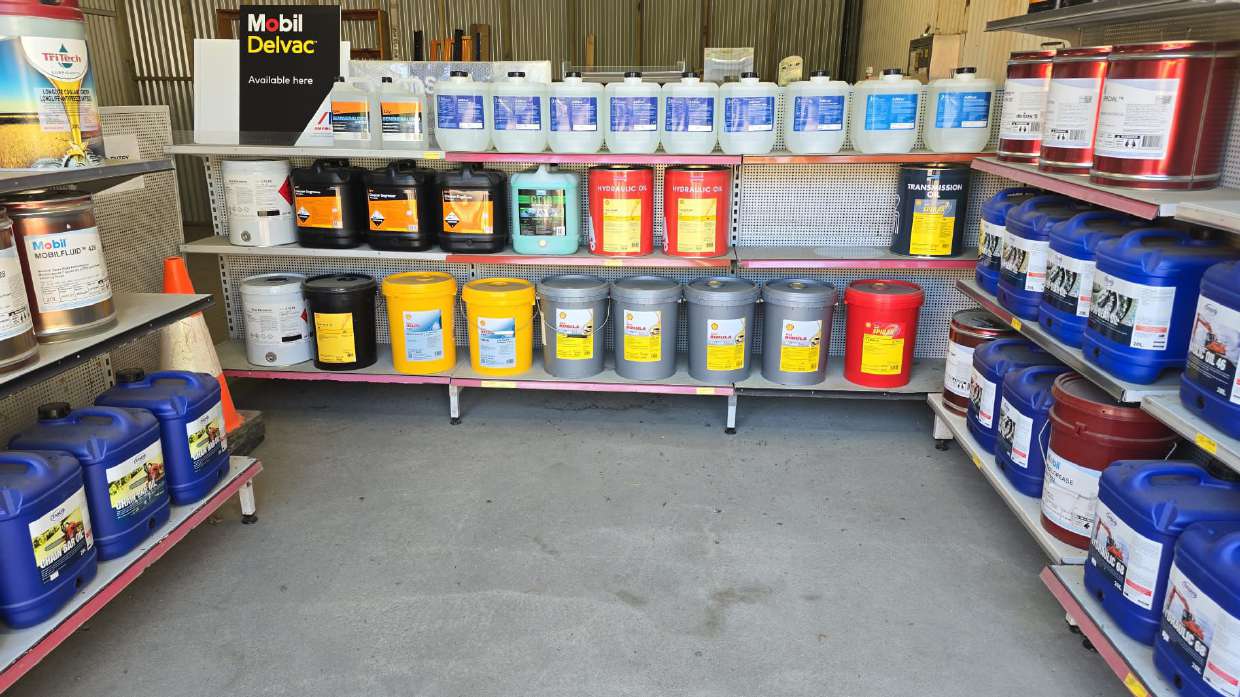 Lubricant products on a shelf