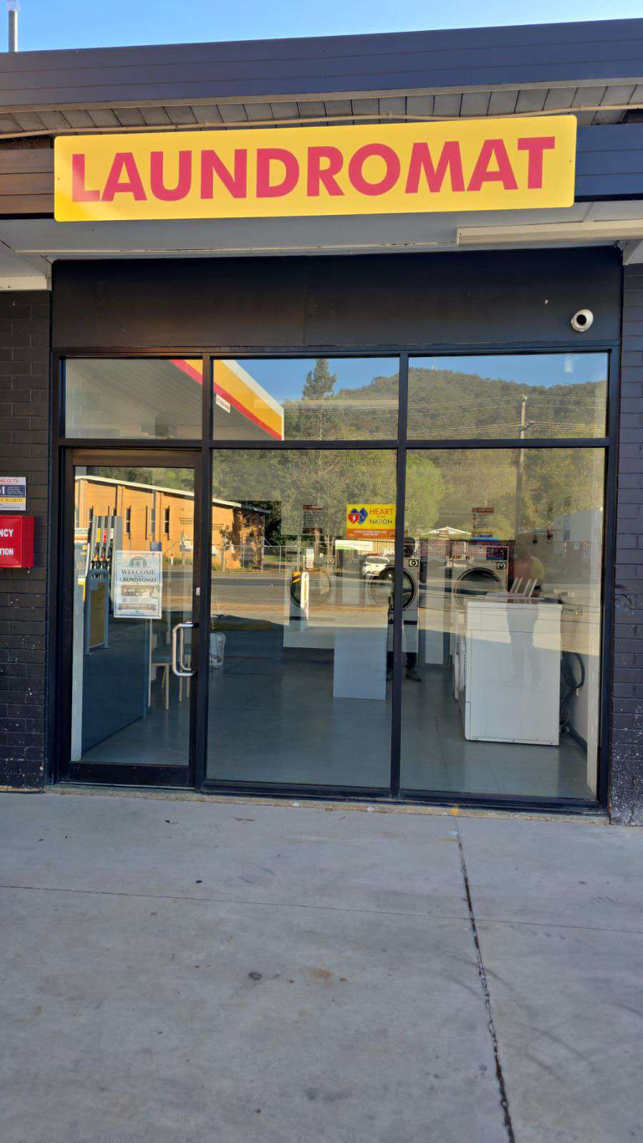 Entrance to the laundromat